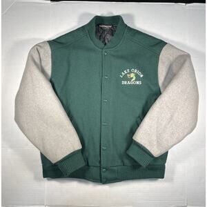 Vintage Sportsmaster Jacket Made In USA Lake Orion Dragons Varsity Jacket Medium